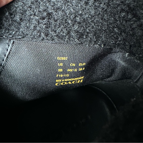 Coach G2857 Tyler Fold-over Shearling Boots In Black Size 8 - Picture 9 of 10